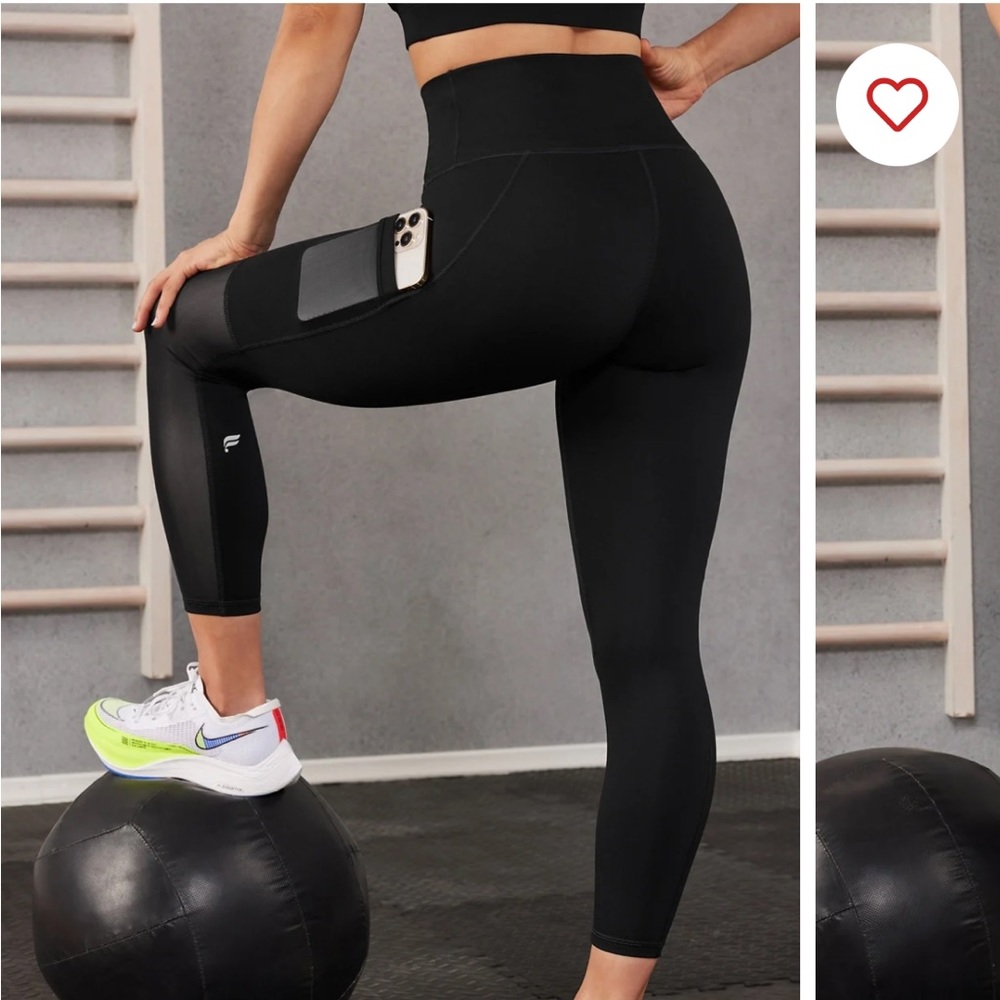 FABLETICS High-Waisted Pocket Capri, size S, black
